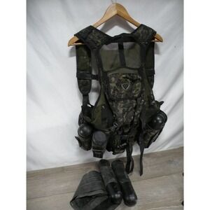 NXe Paintball Vest Digital Camo Harness Pod Pack with 7 Pods - Adjustable Size